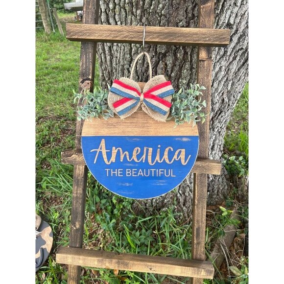 Front door sign, Door sign, Wall hanging, Handmade decor - Picture 3 of 5